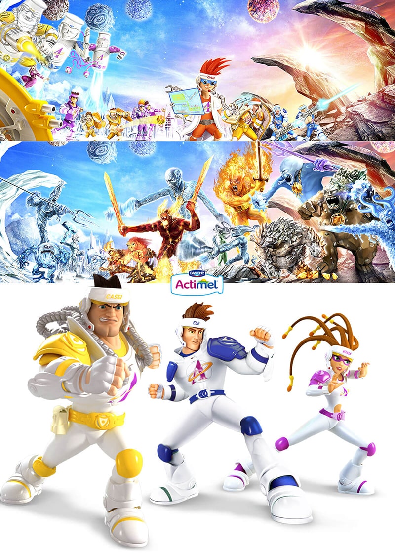 Actimel, Danone | amusement parks maps illustrator