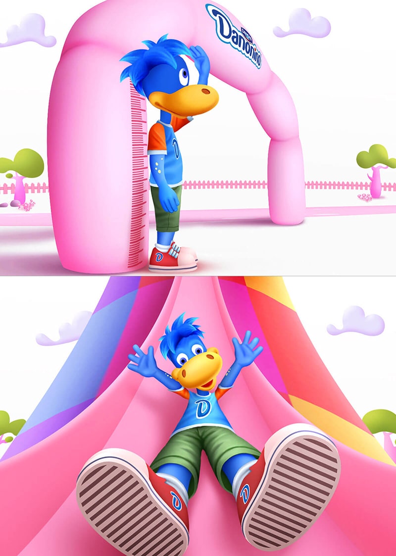 Ilustraciones publicidad infantil para Danonino, Danone
