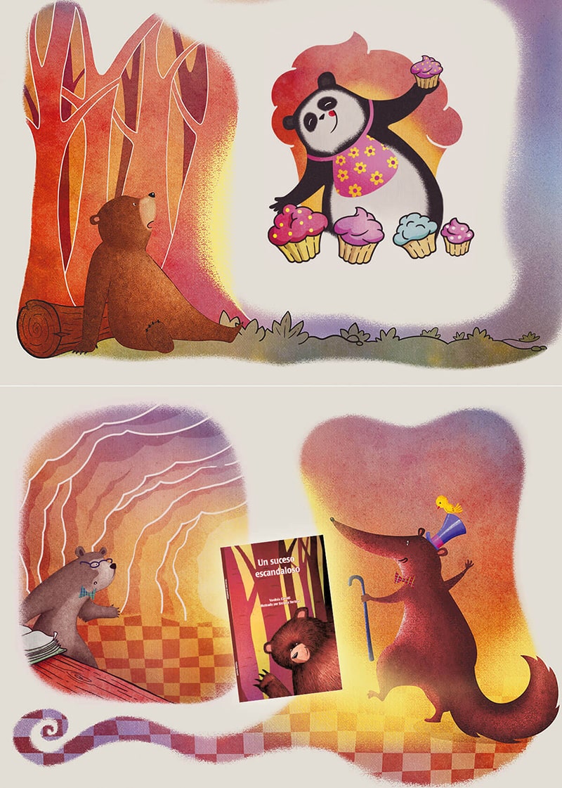 ilustraciones para cuento infantil de Cambridge Brickhouse