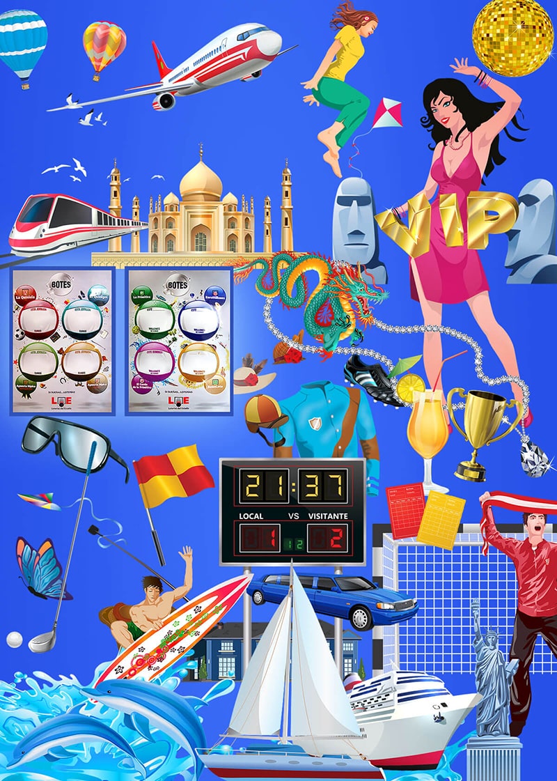 Loterias del Estado | ilustrador diseño de cartel Loterias del Estado