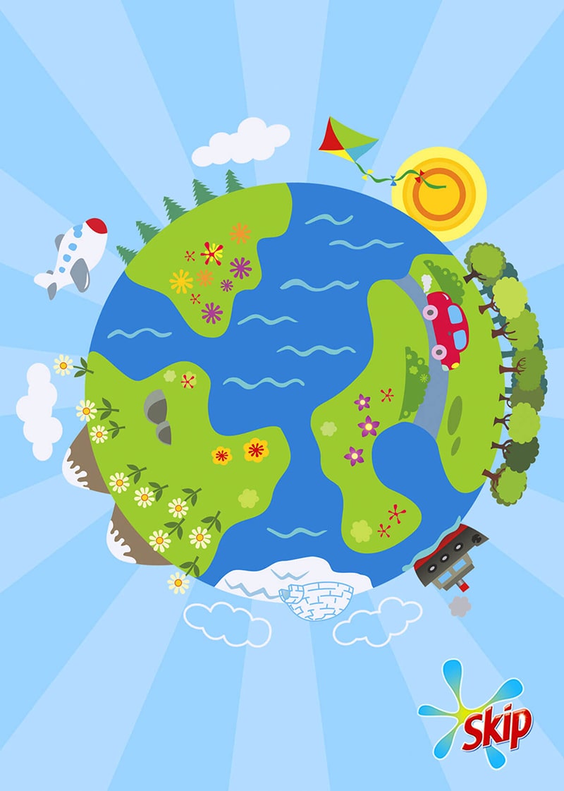 Skip, Unilever | Ilustrador arte vectorial