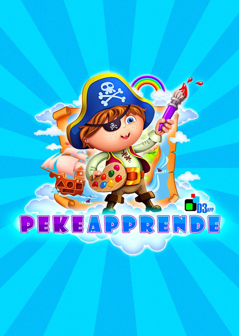 Ilustraciones y diseño de interfaz para juego app infantil