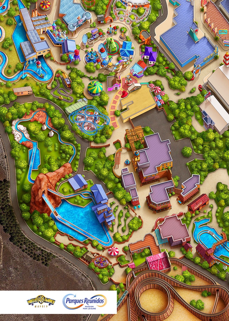 Warner, Parques Reunidos | maps creative artist designer