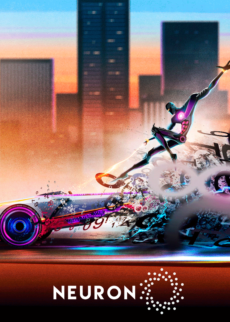 Ilustracion publicitaria para Neuron, USA