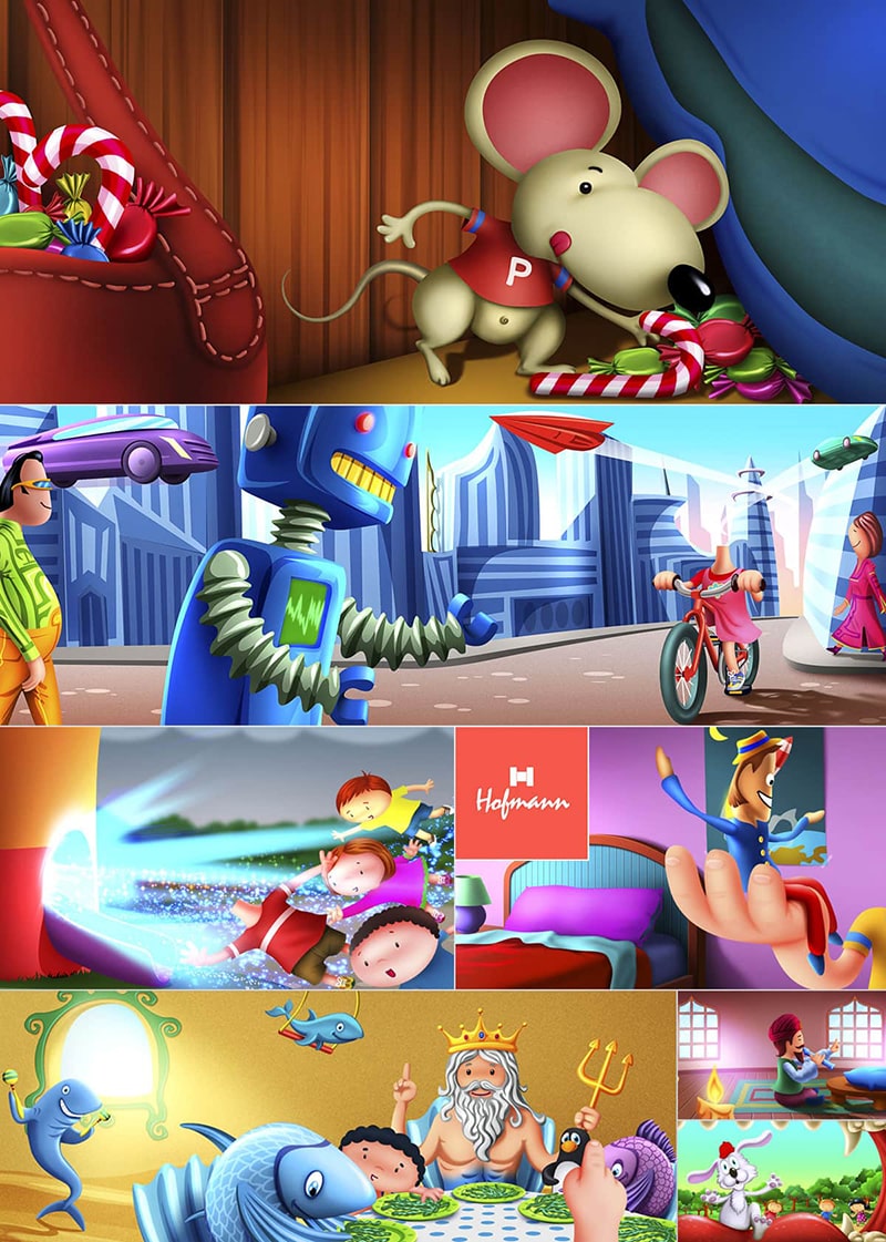 Ilustraciones infantiles cuentos Hofmann