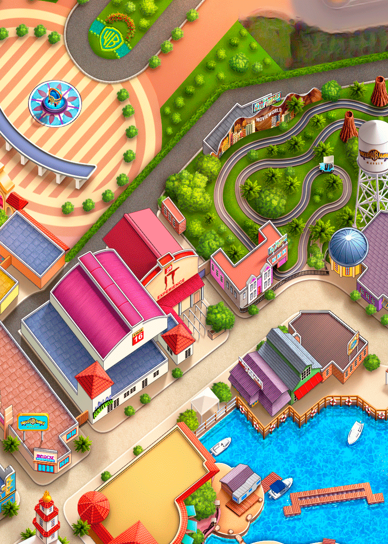 Mapa georreferenciado para Warner Theme Park, Parques Reunidos