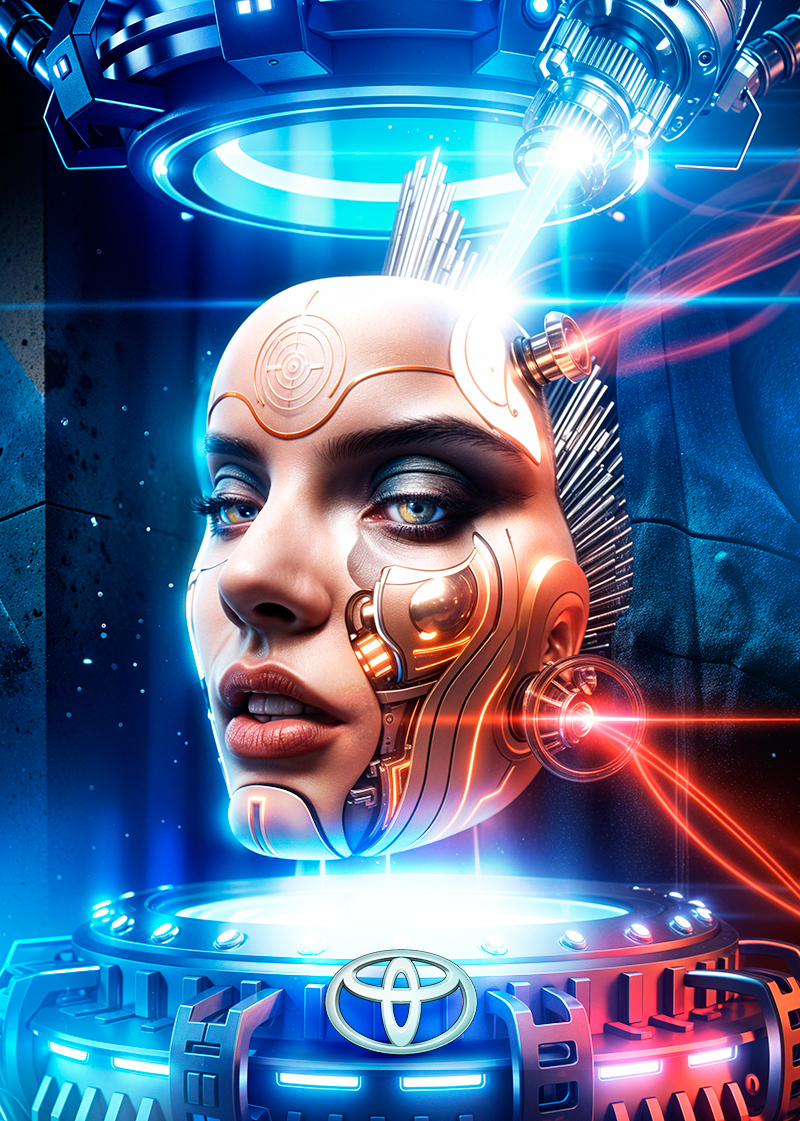 Toyota | ilustrador diseño de cartel Loterias del Estado